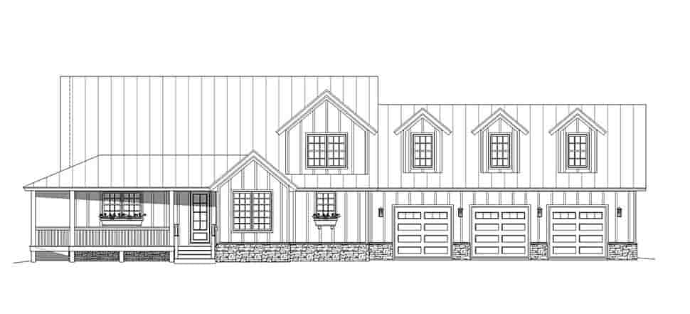 Country, Craftsman, Farmhouse House Plan 40850 with 3 Beds, 3 Baths, 3 Car Garage Picture 3