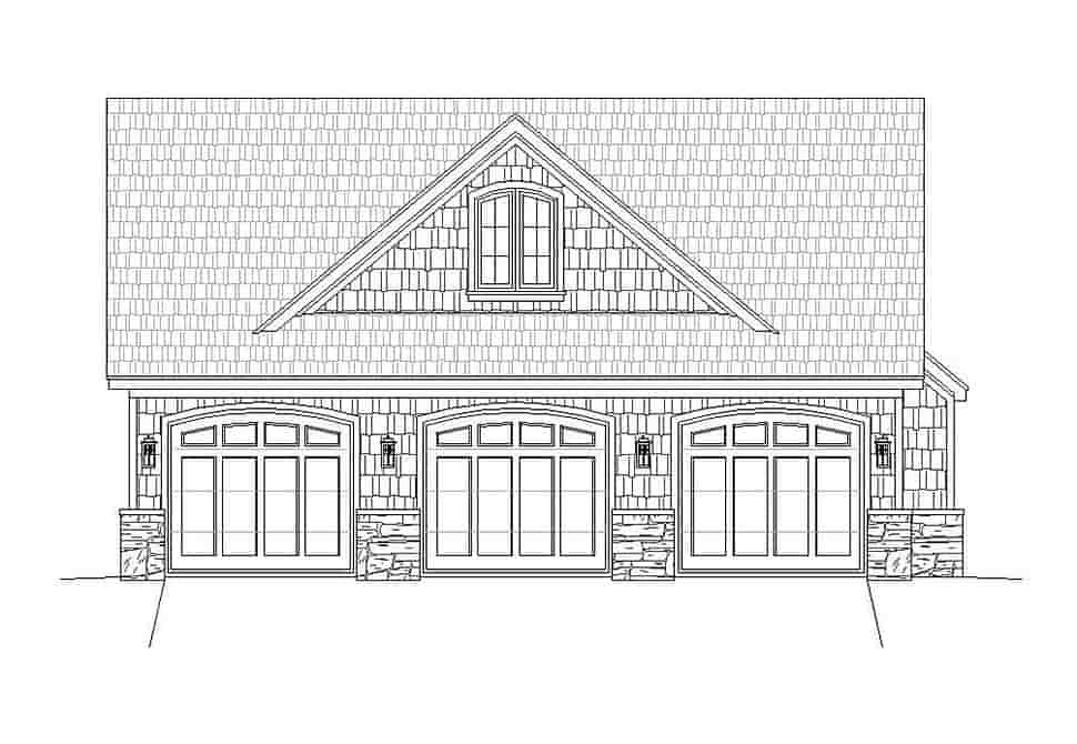 Country, Craftsman, Farmhouse, Traditional House Plan 40861 with 4 Beds, 3 Baths, 3 Car Garage Picture 4