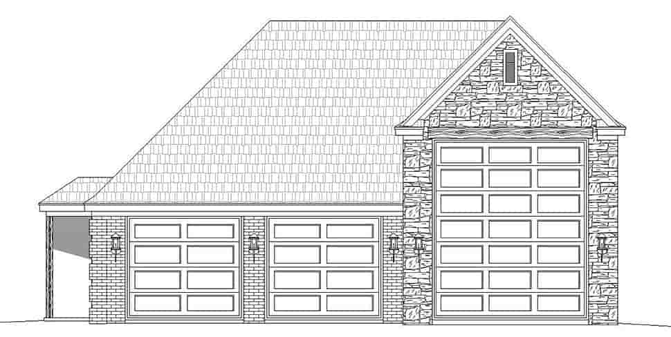 French Country, Traditional 3 Car Garage Plan 40872, RV Storage Picture 3