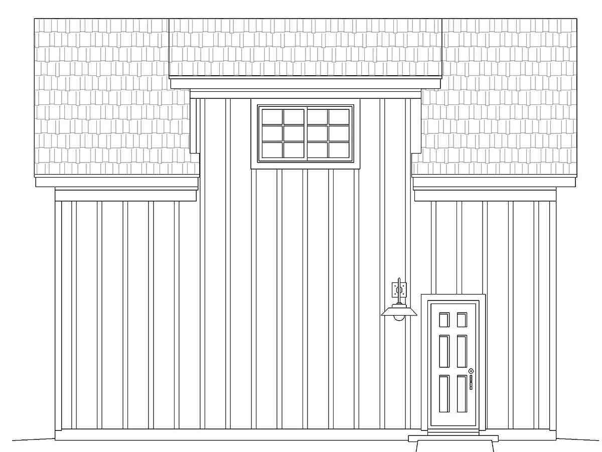 Contemporary, Country 1 Car Garage Plan 40879 Picture 1