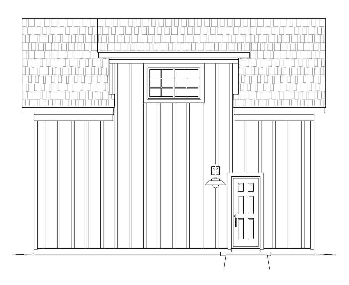 Contemporary, Country 1 Car Garage Plan 40879 Picture 2