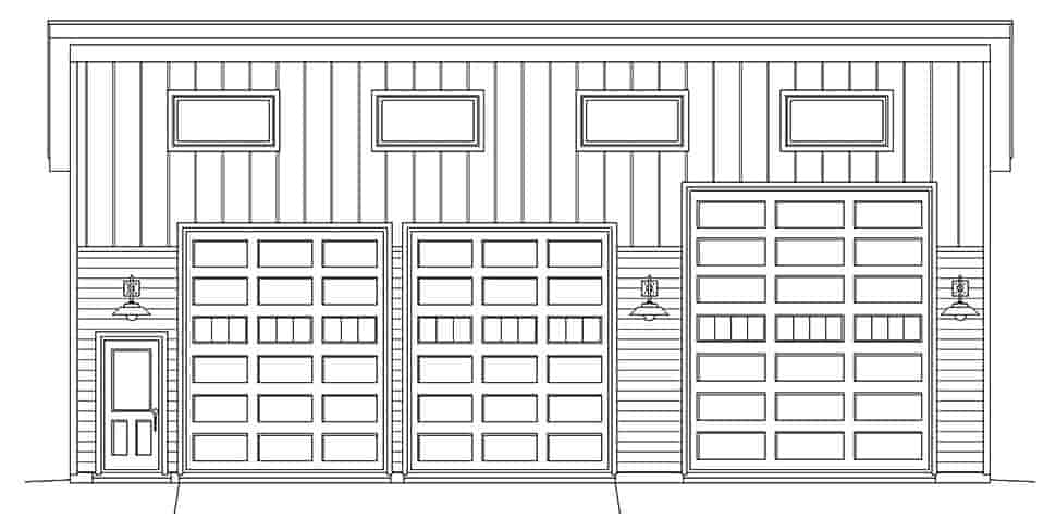 Contemporary, Modern 3 Car Garage Plan 40881, RV Storage Picture 3