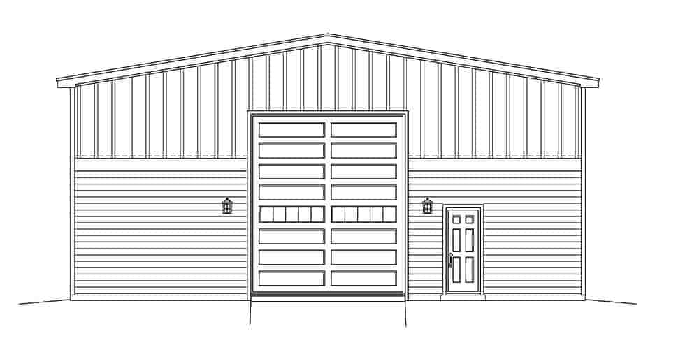 Country, Farmhouse, Traditional 1 Car Garage Plan 40882, RV Storage Picture 3
