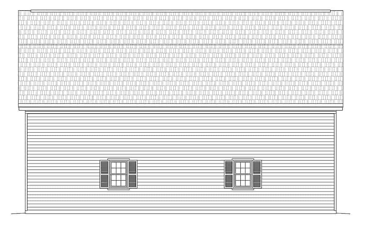 Cottage, Country 4 Car Garage Plan 40884 Picture 1