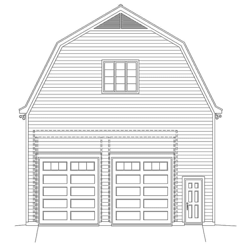 Cottage, Country 4 Car Garage Plan 40884 Picture 3