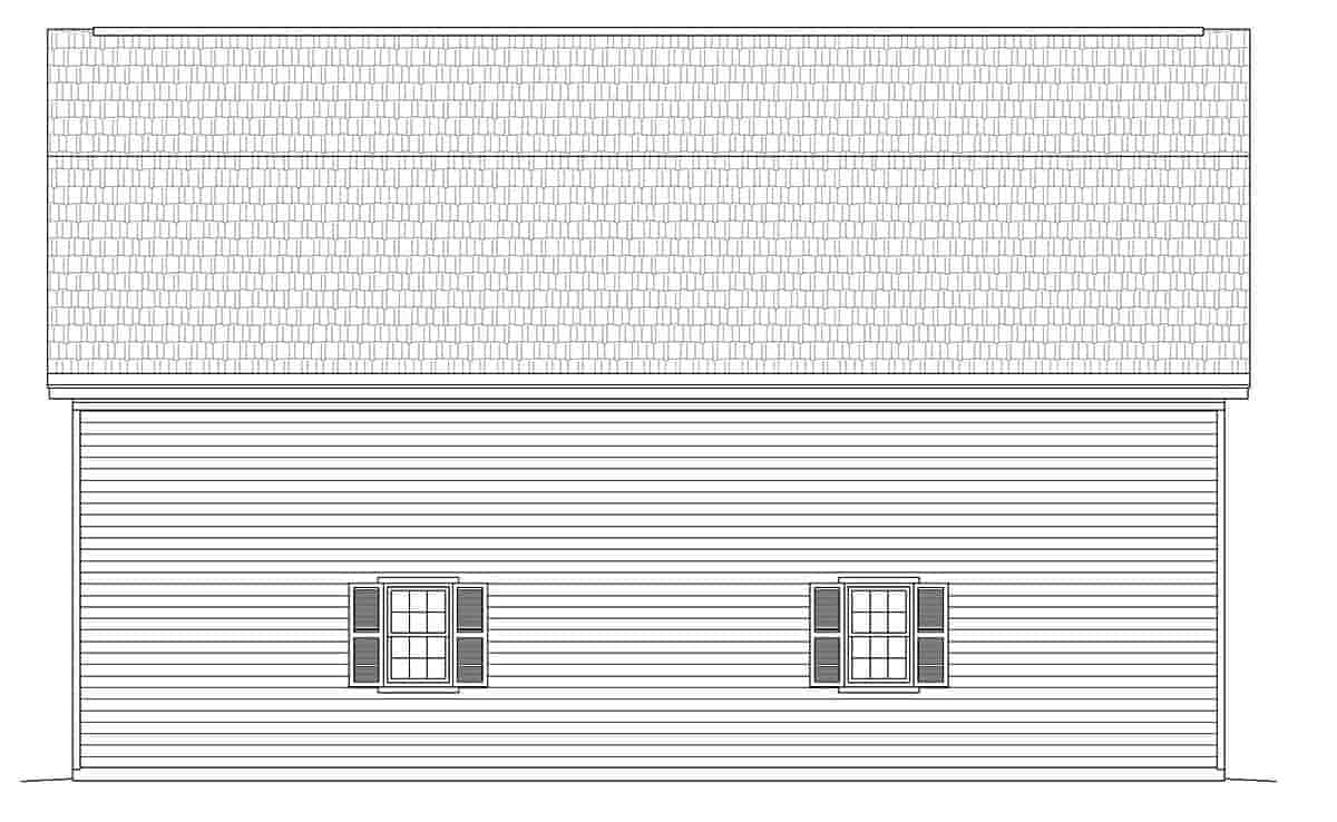 Cottage, Country 4 Car Garage Plan 40885 Picture 2