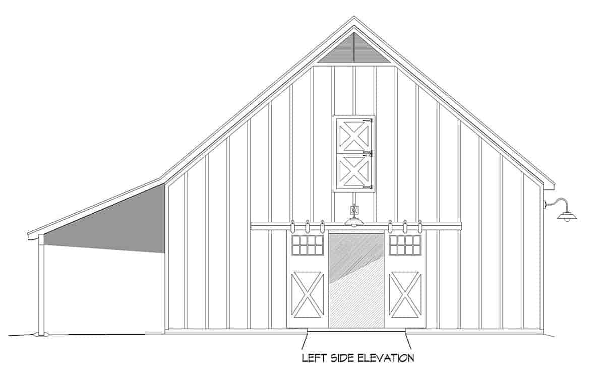 Country, Farmhouse, Traditional 2 Car Garage Plan 40888 Picture 2