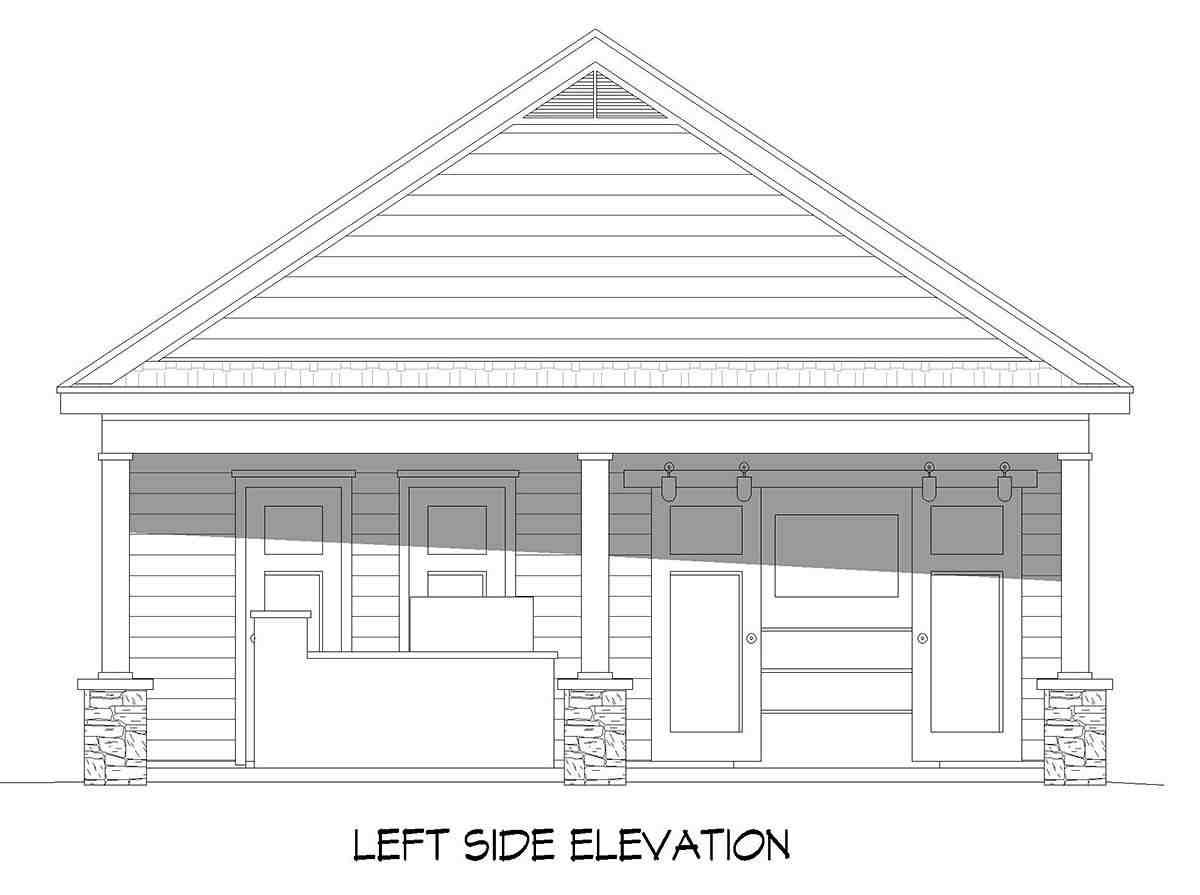 Bungalow, Country, Craftsman, Ranch, Traditional 0 Car Garage Plan 40890 Picture 2
