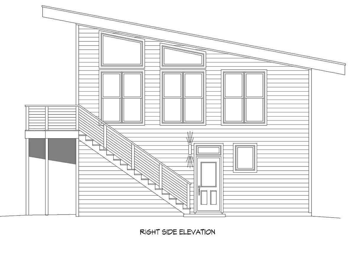 Coastal, Contemporary, Modern Garage-Living Plan 40896 with 2 Beds, 2 Baths, 2 Car Garage Picture 1
