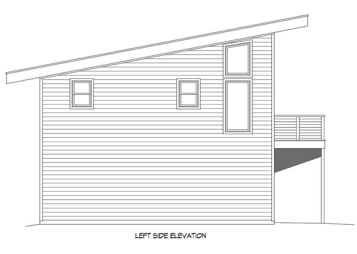 Coastal, Contemporary, Modern Garage-Living Plan 40896 with 2 Beds, 2 Baths, 2 Car Garage Picture 2