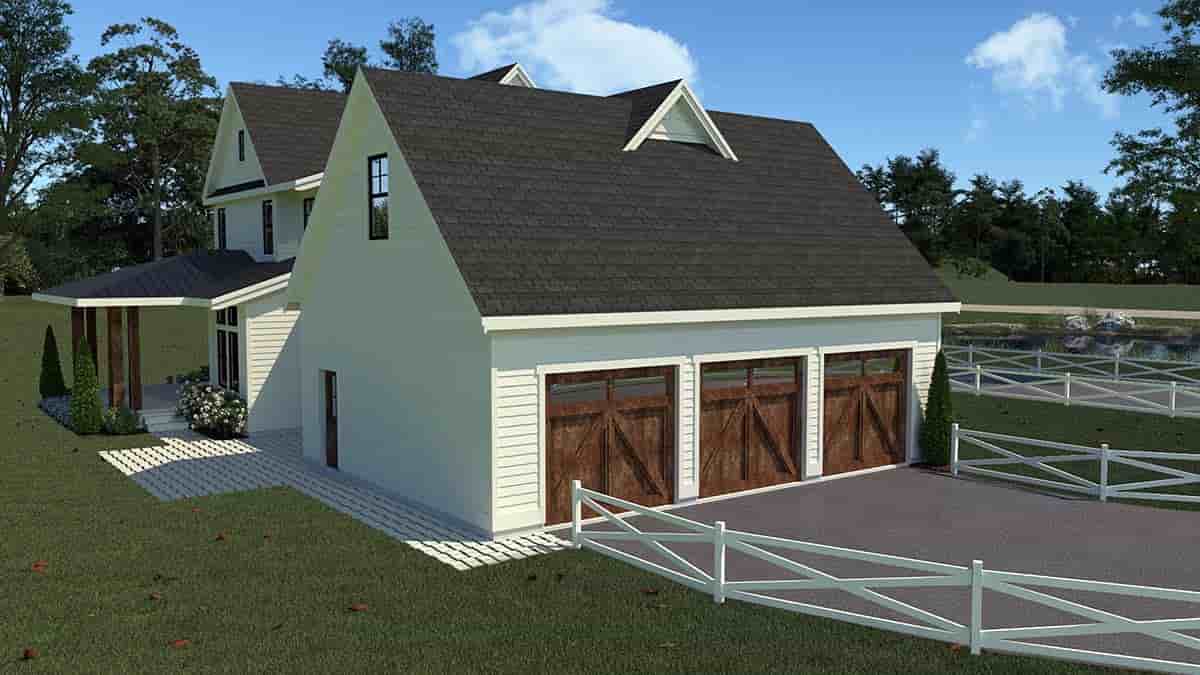 Contemporary, Farmhouse House Plan 40902 with 4 Beds, 4 Baths, 3 Car Garage Picture 1