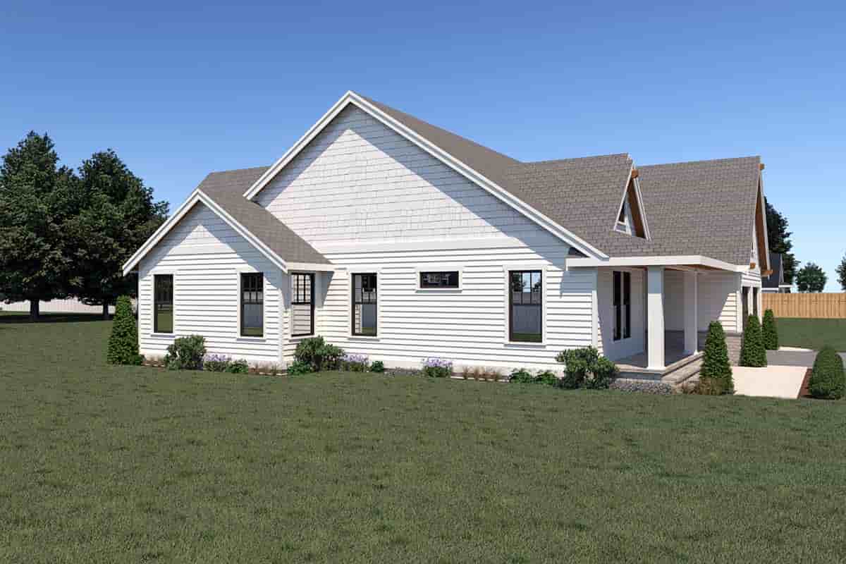Contemporary, Farmhouse House Plan 40904 with 3 Beds, 2 Baths, 2 Car Garage Picture 1