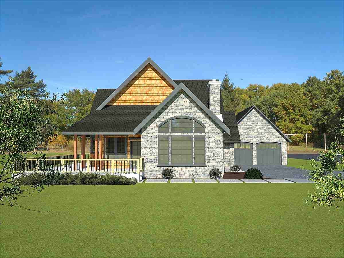Cottage, Tudor, Victorian House Plan 40913 with 2 Beds, 3 Baths, 2 Car Garage Picture 2