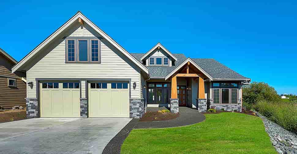 Country, Craftsman, Farmhouse House Plan 40922 with 3 Beds, 3 Baths, 2 Car Garage Picture 2