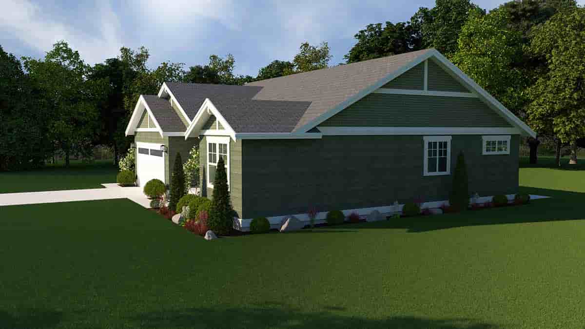 Craftsman, Ranch, Traditional House Plan 40947 with 3 Beds, 2 Baths, 2 Car Garage Picture 1