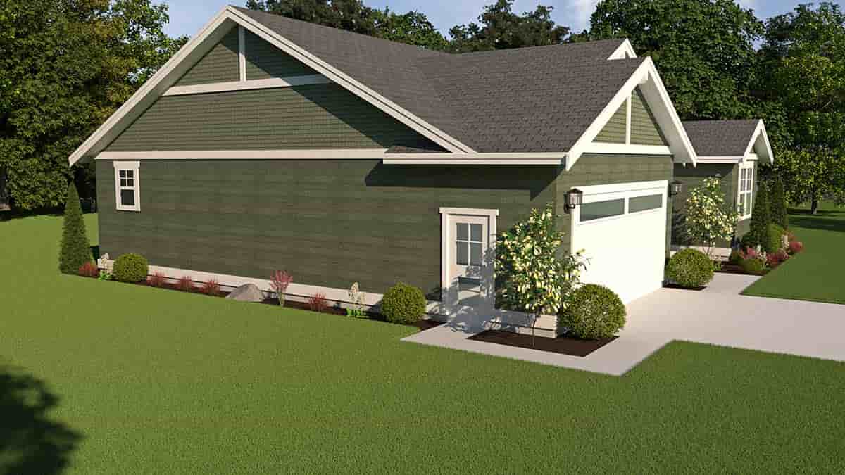 Craftsman, Ranch, Traditional House Plan 40947 with 3 Beds, 2 Baths, 2 Car Garage Picture 2