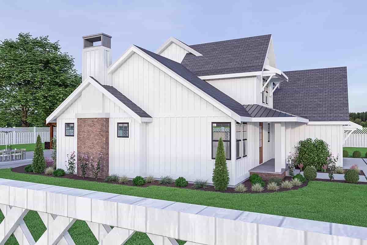 Contemporary, Farmhouse House Plan 40948 with 3 Beds, 3 Baths, 2 Car Garage Picture 2