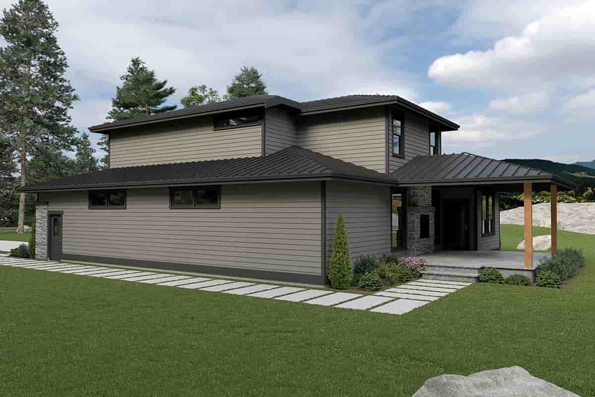 Contemporary House Plan 40957 with 3 Beds, 3 Baths, 2 Car Garage Picture 1