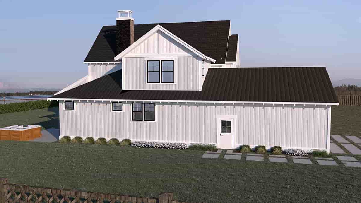 Coastal, Contemporary, Farmhouse House Plan 40960 with 4 Beds, 3 Baths, 2 Car Garage Picture 2