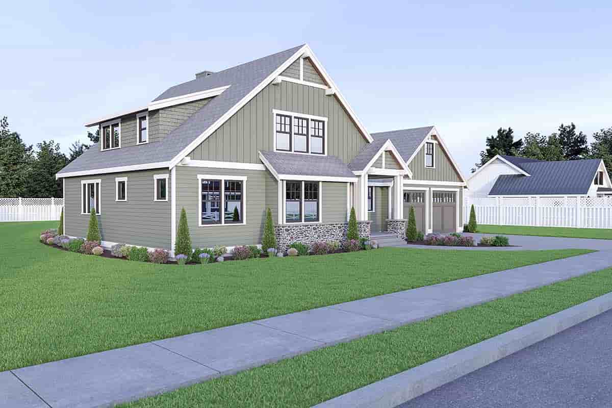 Craftsman House Plan 40964 with 3 Beds, 3 Baths, 2 Car Garage Picture 2