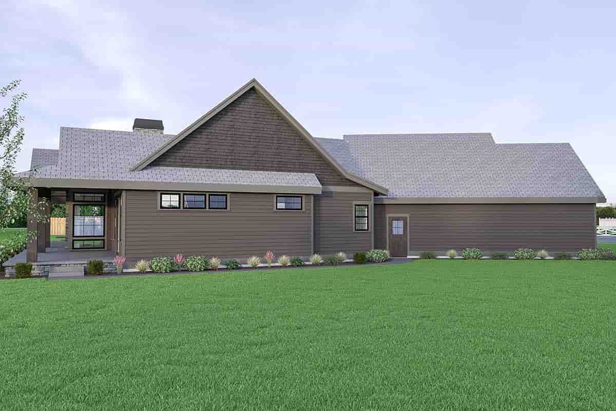 Craftsman, Ranch House Plan 40966 with 3 Beds, 3 Baths, 3 Car Garage Picture 2