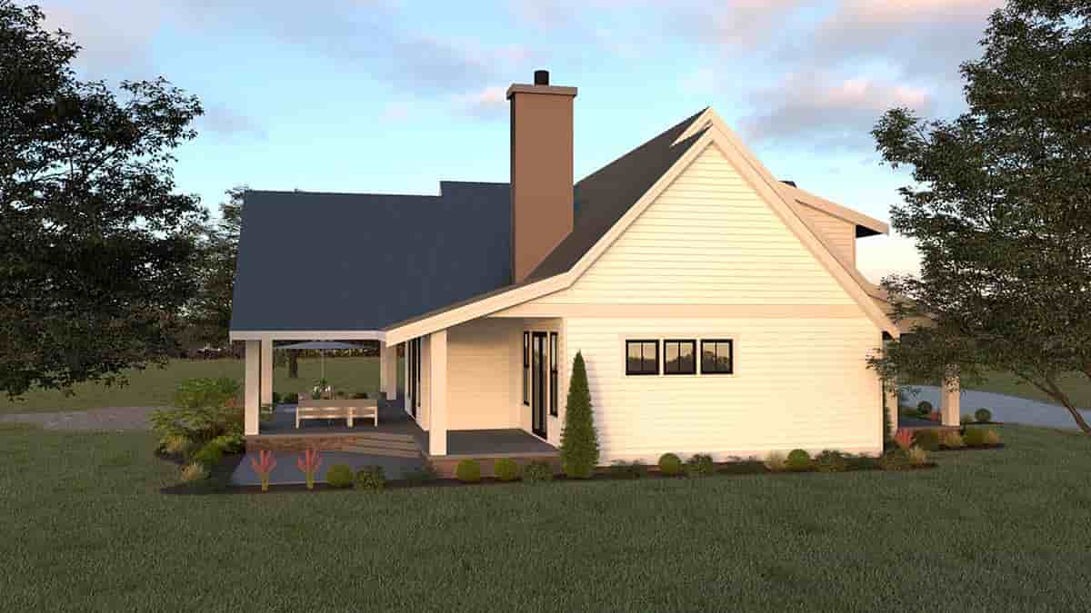 Contemporary, Farmhouse House Plan 40967 with 4 Beds, 3 Baths, 2 Car Garage Picture 2