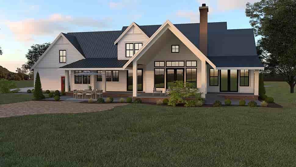 Contemporary, Farmhouse House Plan 40967 with 4 Beds, 3 Baths, 2 Car Garage Picture 4