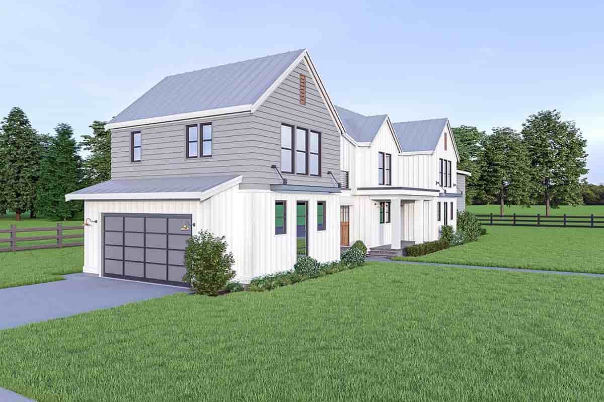 Contemporary, Craftsman, Farmhouse House Plan 40984 with 4 Beds, 4 Baths, 2 Car Garage Picture 2