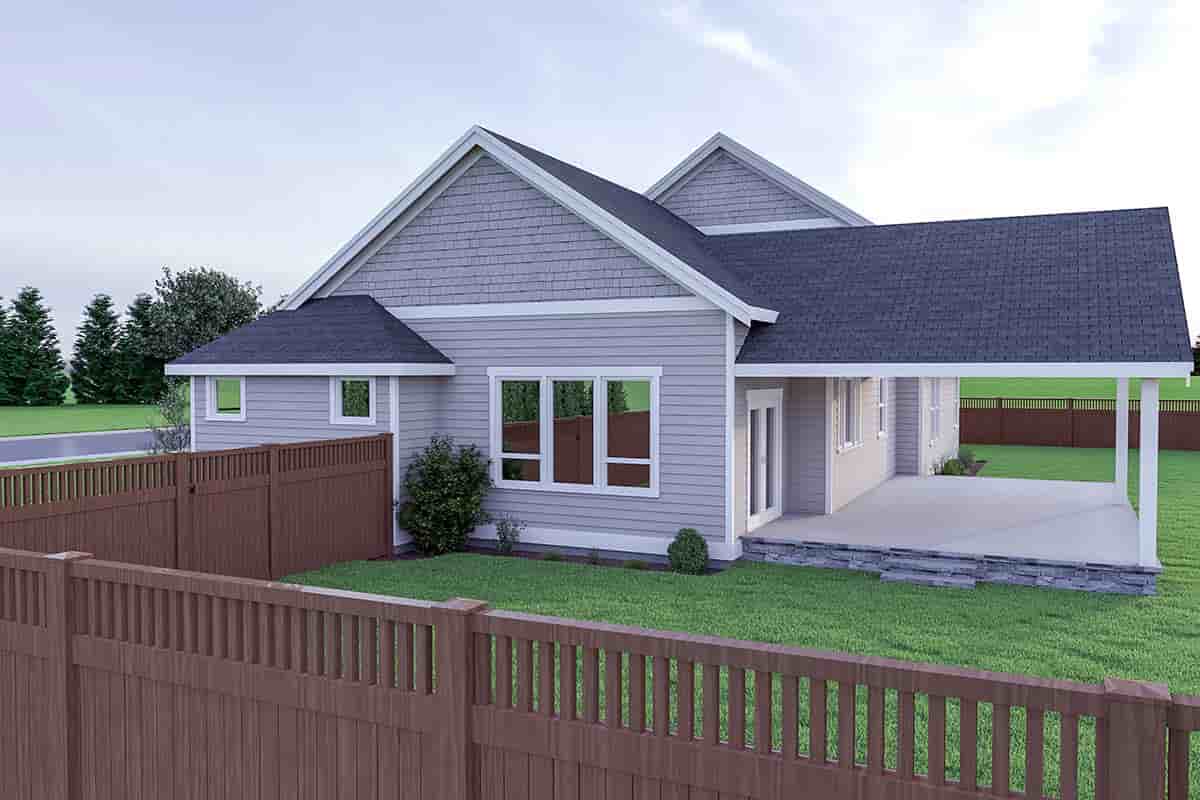 Craftsman House Plan 40985 with 4 Beds, 3 Baths, 2 Car Garage Picture 1