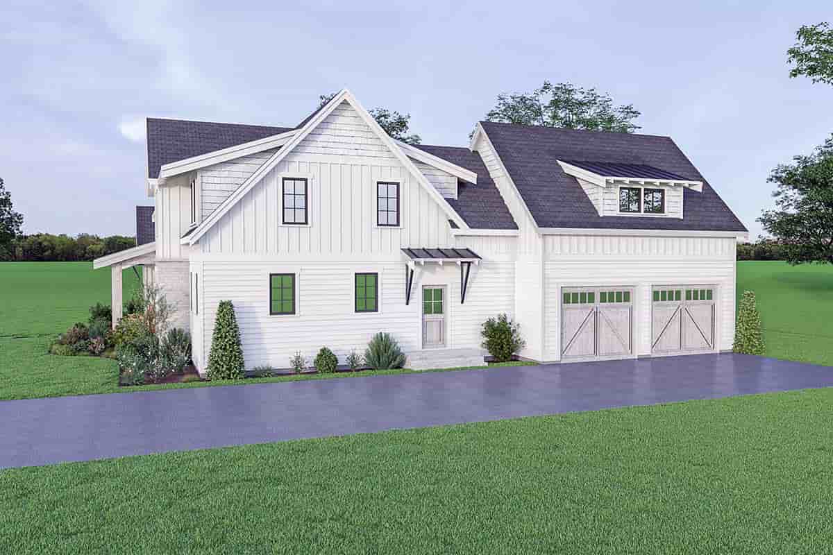 Contemporary, Farmhouse House Plan 40986 with 4 Beds, 4 Baths, 2 Car Garage Picture 1