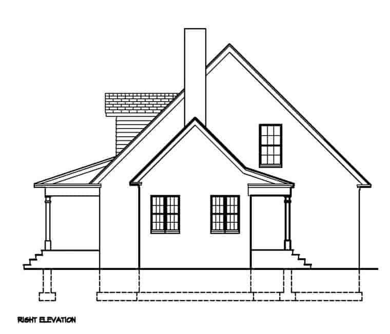 Cape Cod, Colonial, Country, Southern House Plan 41011 with 3 Beds, 3 Baths Picture 2