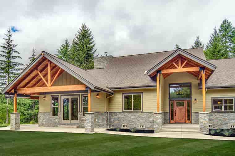 Bungalow, Country, Craftsman, Ranch House Plan 41200 with 3 Beds, 4 Baths, 2 Car Garage Picture 1