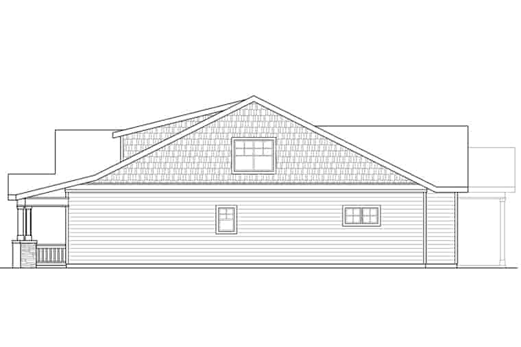 Bungalow, Cottage, Craftsman House Plan 41221 with 3 Beds, 3 Baths, 2 Car Garage Picture 2