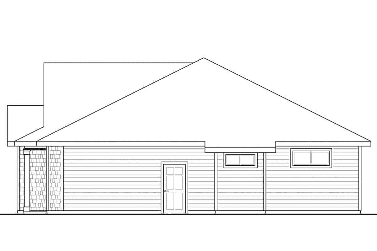 Country, Ranch, Traditional House Plan 41230 with 3 Beds, 2 Baths, 2 Car Garage Picture 1