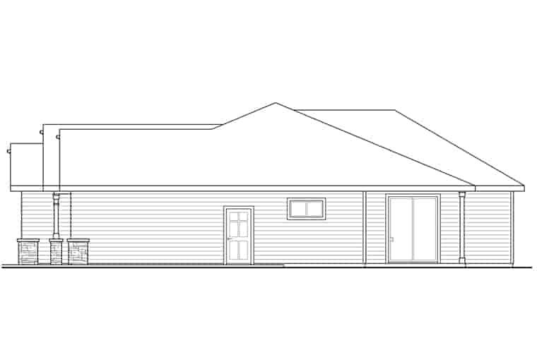 Cottage, Country, Craftsman House Plan 41231 with 3 Beds, 2 Baths, 2 Car Garage Picture 2