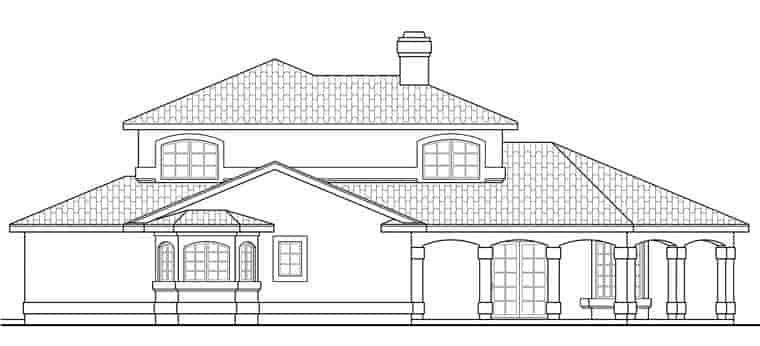 Florida, Mediterranean, Southwest House Plan 41256 with 2 Beds, 3 Baths Picture 1