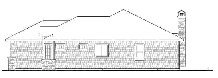 Bungalow, Cottage, Traditional House Plan 41267 with 3 Beds, 2 Baths, 2 Car Garage Picture 2