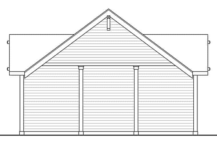 Craftsman, Ranch, Traditional 3 Car Garage Plan 41273 Picture 2