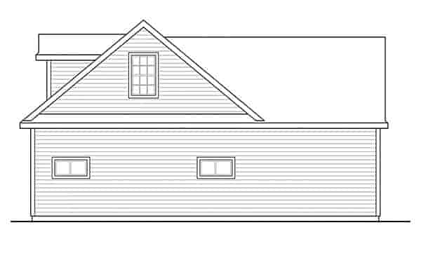 Ranch, Traditional 2 Car Garage Plan 41283 with 1 Beds, 1 Baths Picture 2