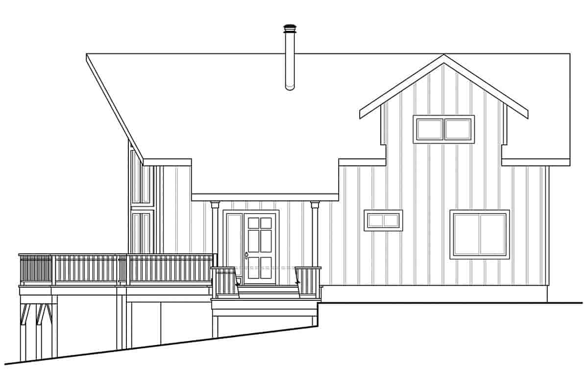 A-Frame House Plan 41336 with 2 Beds, 2 Baths Picture 1