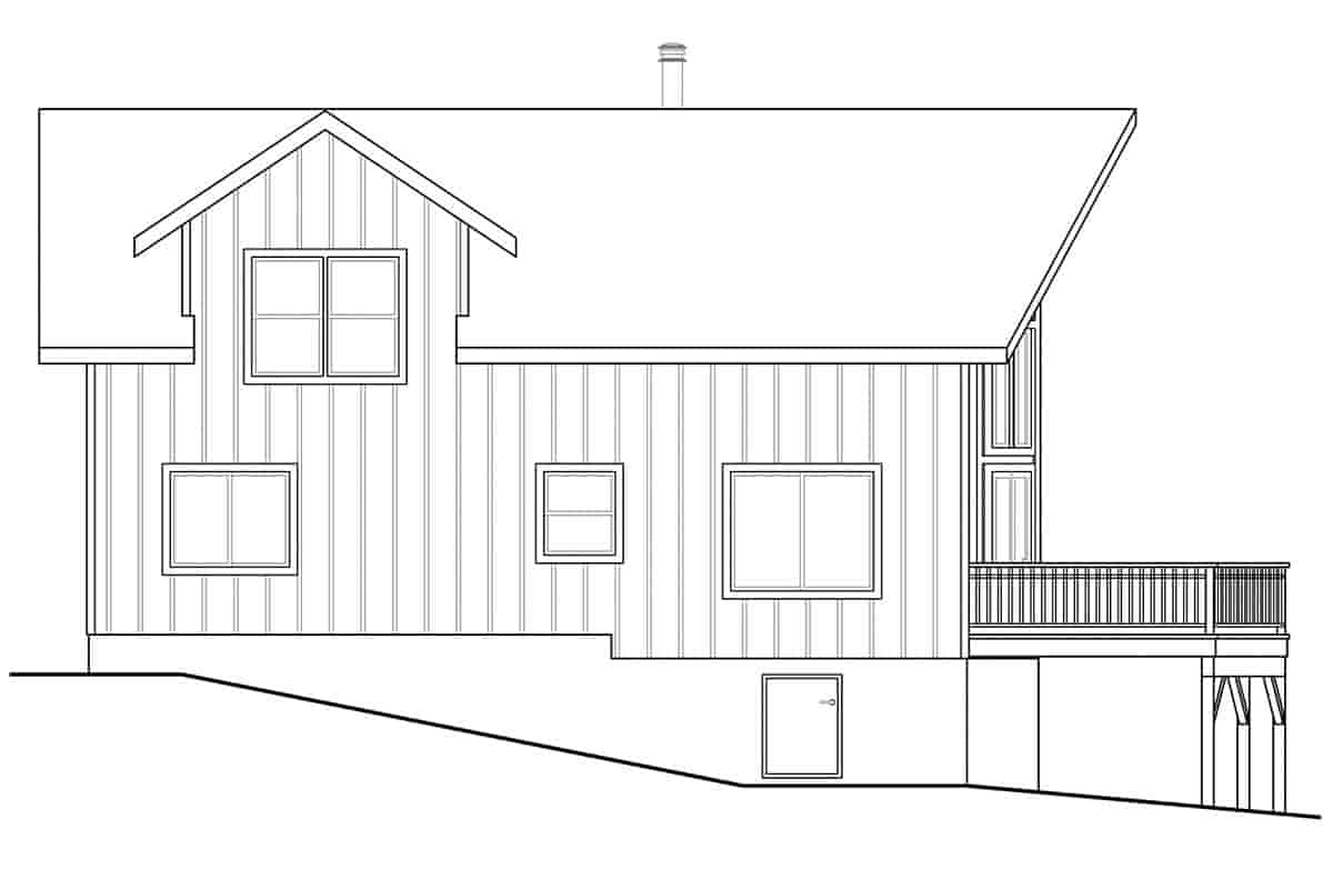 A-Frame House Plan 41336 with 2 Beds, 2 Baths Picture 2