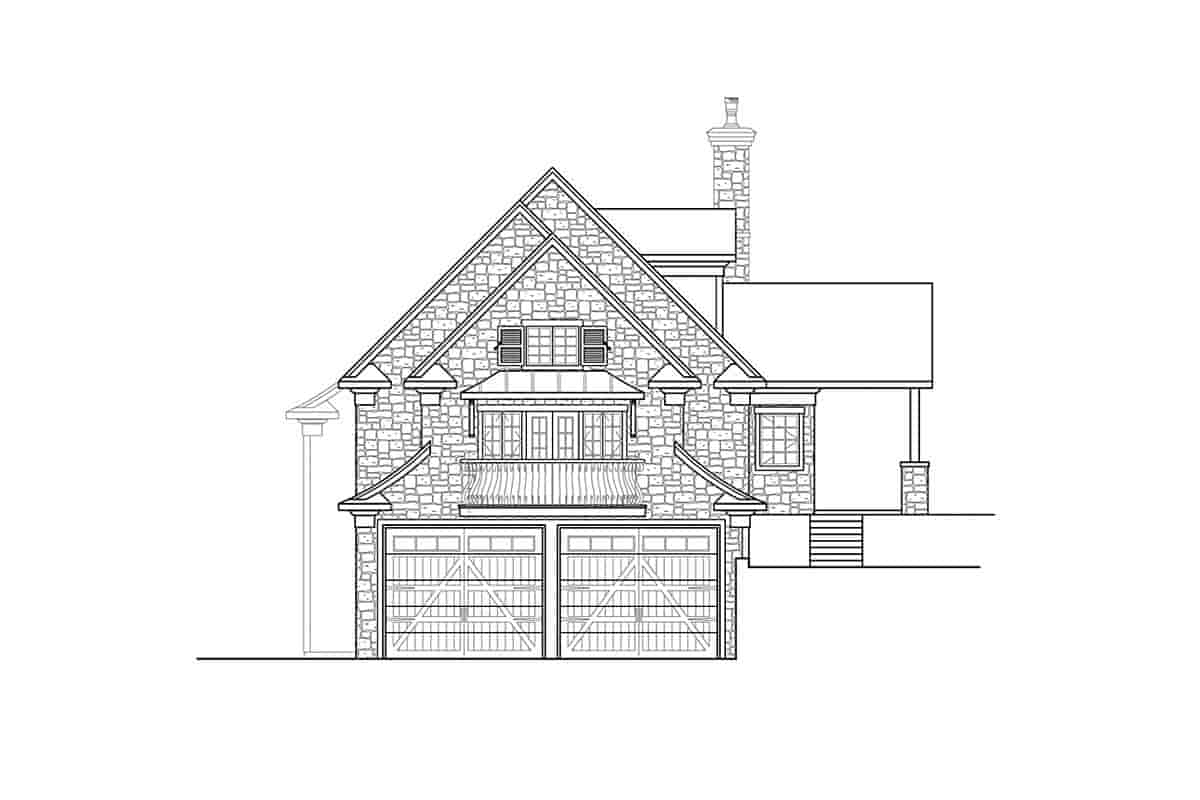 Bungalow, Craftsman, European House Plan 41353 with 1 Beds, 3 Baths, 2 Car Garage Picture 2