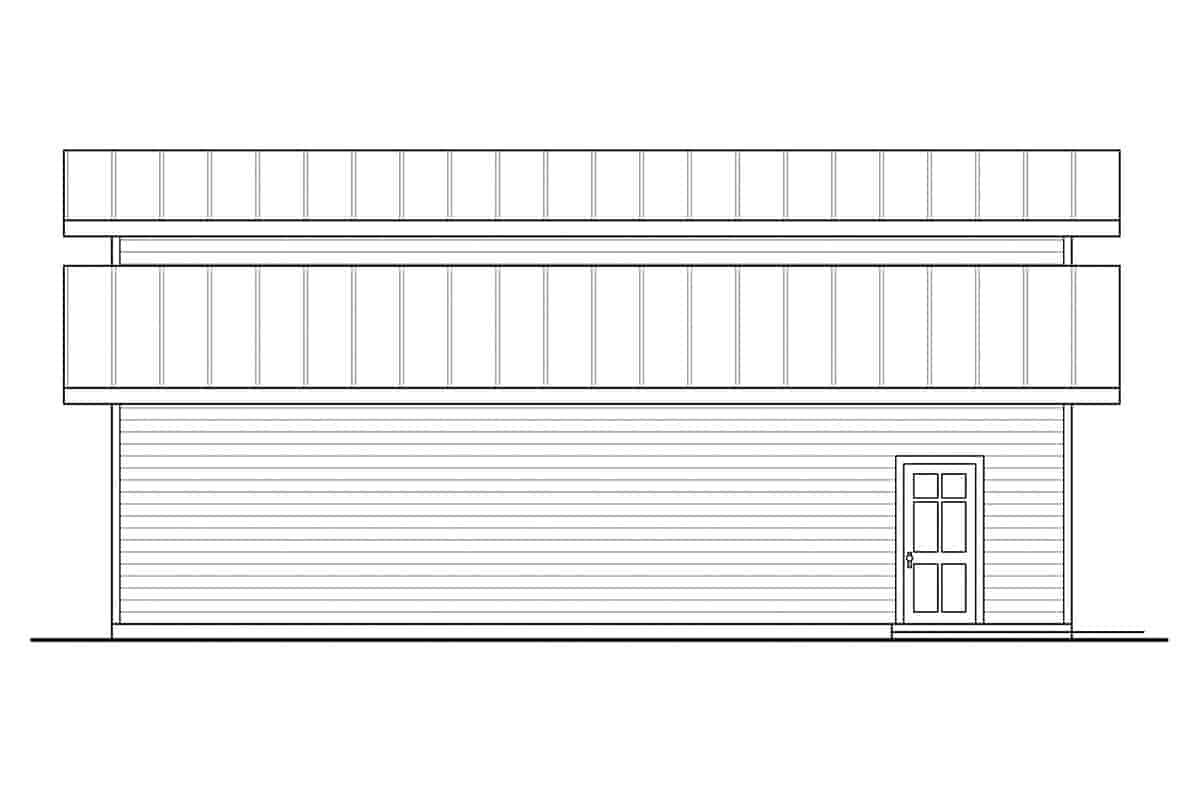 Traditional 3 Car Garage Plan 41370, RV Storage Picture 2