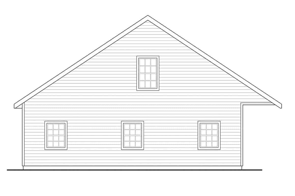 Country, Traditional 3 Car Garage Plan 41373 Picture 2