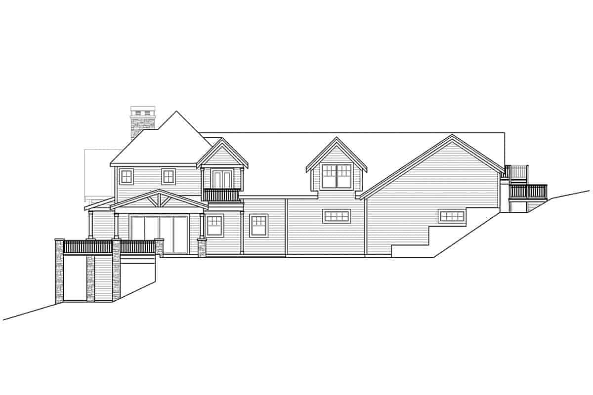 Craftsman, European House Plan 41380 with 4 Beds, 6 Baths, 3 Car Garage Picture 2