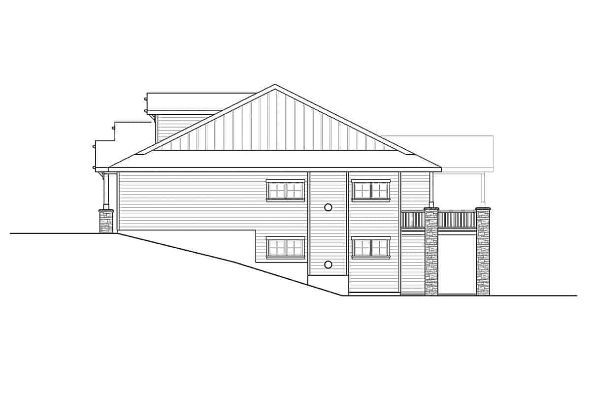 Contemporary, Craftsman House Plan 41391 with 3 Beds, 3 Baths, 2 Car Garage Picture 1