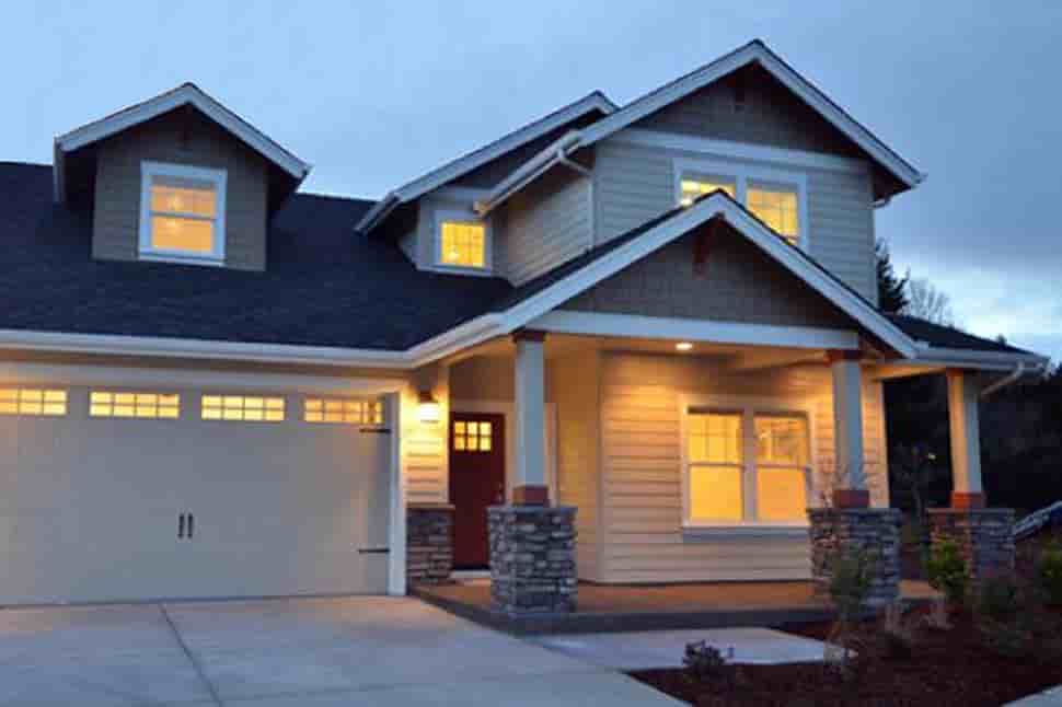 Cottage, Country, Craftsman House Plan 41397 with 4 Beds, 3 Baths, 2 Car Garage Picture 3