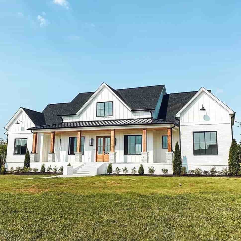 Country, Farmhouse House Plan 41418 with 4 Beds, 4 Baths, 3 Car Garage Picture 4