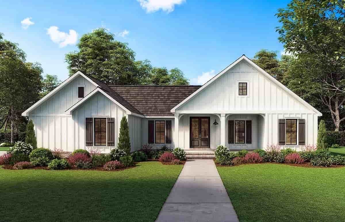 Country, Farmhouse House Plan 41421 with 3 Beds, 2 Baths, 2 Car Garage Picture 1