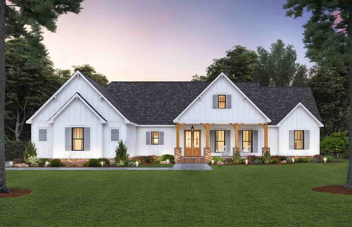 Craftsman, Farmhouse House Plan 41436 with 3 Beds, 3 Baths, 2 Car Garage Picture 1